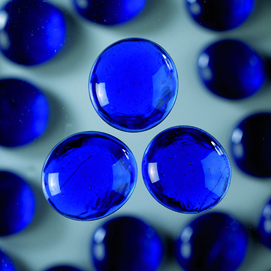 Glas-Nuggets 100g 20-30Stück blau
